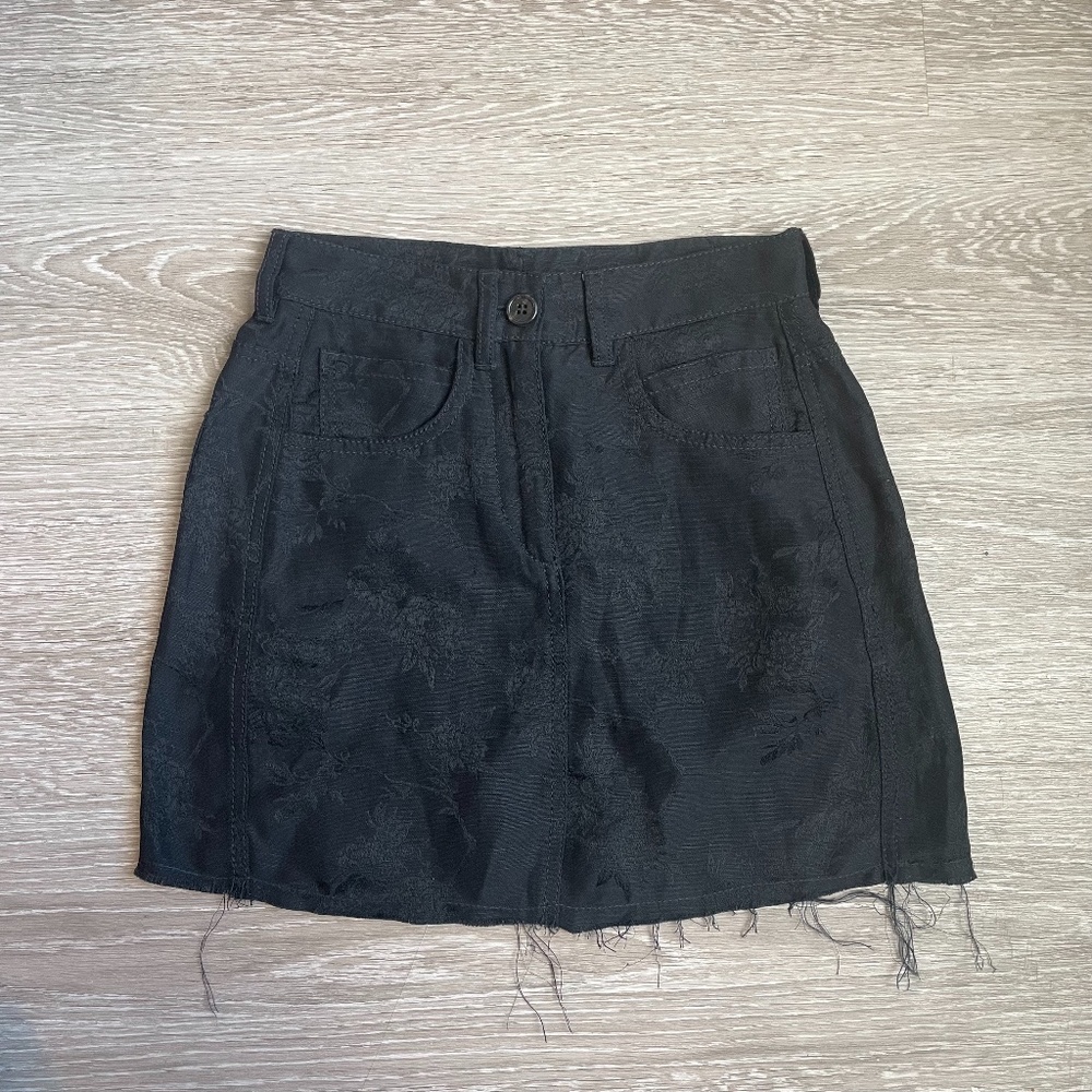 Ann Demeulemeester Distressed Denim Mini Skirt